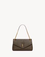 YSL Calypso Large in Grained Lambskin